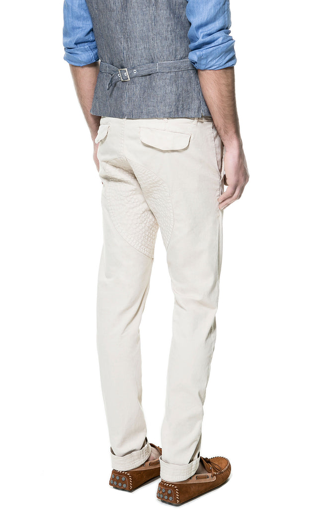 Pantaloni colore crema